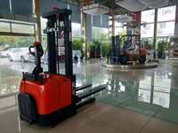 Heli Forklift 1.3Ton Electric Pedestrian Reach Truck Empileur à jambes larges CQDH13 pour palette à double étage avec ACCESSOIRE