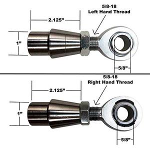 50 Calibre Racing Sway Bar Link Rod End Kit 5/8X5/<span class=keywords><strong>8</strong></span> Chromoly Heim Juntas con tapón de acero para 1,25 ".120 Tubing [6100A6] - Product Image 3