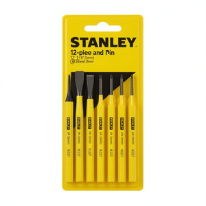Stanley 12-Piece <b>Nail</b> And Pin <b>Punch</b> <b>Set</b> With Various Sizes For Precision Metalworking And Repair Tasks - Product Image 2