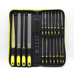 Vente chaude 18 pièces jeu de limes en métal à double bande jeu de limes en acier à haute teneur en carbone avec sac - Product Image 4