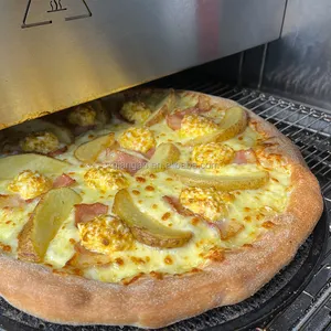 Oven pizza elektrik konveyor peralatan restoran komersial meja kecil truk makanan