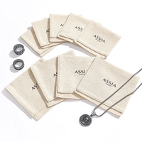 Kantong Serut Katun Twill Berlogo Kustom, Kantong Debu, Tas Jinjing Reusable, Kantong Hadiah Perhiasan, Kantong Katun Berflap