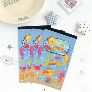 Set di 322 Adesivi Sottomarini, Blocchetto di Sticker di Animali Marini per Lavoretti per Bambini e Forniture per Feste in Spiaggia - Product Image 1