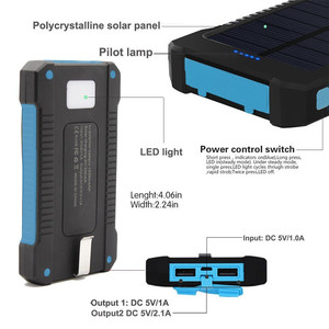 Banco de Energía Solar WODONN F5 de 20000mAh, Impermeable, con Brújula, Carga en Exteriores - Product Image 5