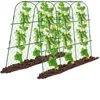 Arche de jardin en acier inoxydable au design élégant, treillis métallique pour plantes grimpantes, support en métal en forme de A de 7 pieds pour jardinières surélevées