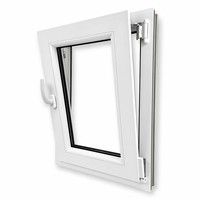 Fenêtre à battant en PVC de haute qualité, design européen moderne, double vitrage, pour maison de luxe