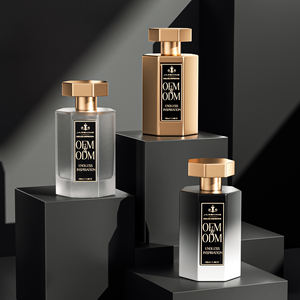 Lüks zarif degrade buzlu parlak siyah cam parfüm şişesi seyahat için sızdırmaz parfüm <span class=keywords><strong>Atomizer</strong></span> - Product Image 1