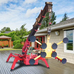 Điều khiển từ xa 3 tấn 5 tấn 8 tấn Mini Crawler Spider Glass nâng 10m đến 22m Telescopic <span class=keywords><strong>Boom</strong></span> Spider <span class=keywords><strong>Crane</strong></span> để bán - Product Image 1