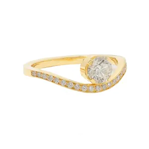 Gemnel 925 sterling silber ringe gold vermeil engagement hochzeit Grace Royale diamant ring für frauen