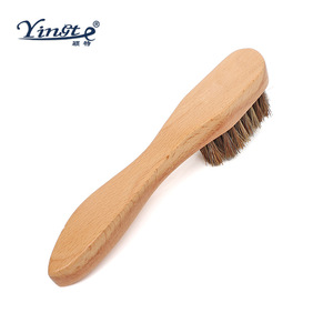 Cepillo para zapatos Yinste de crin de caballo con mango de madera maciza y cerdas suaves para el cuidado del calzado - Product Image 2
