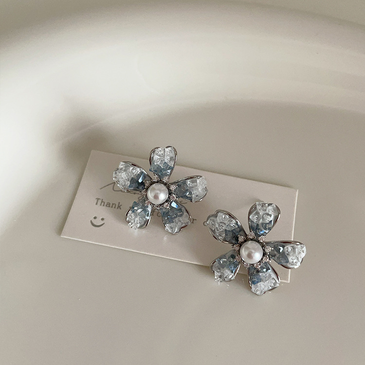 Fleurs de perles/bleu