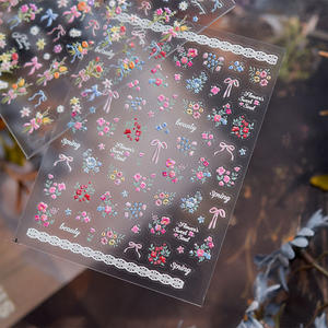 Pegatinas <span class=keywords><strong>de</strong></span> <span class=keywords><strong>Uñas</strong></span> con Tema <span class=keywords><strong>de</strong></span> Flores <span class=keywords><strong>de</strong></span> Encaje para Primavera y Verano, Hojas <span class=keywords><strong>de</strong></span> <span class=keywords><strong>Loto</strong></span> Huecas, Flores Florecientes, Adhesivos Autoadhesivos para <span class=keywords><strong>Uñas</strong></span>, Decoraciones 5D - Product Image 3