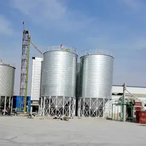 300ton steel silos spiral vertical silo field corn seed steel silo grain steel