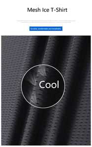 Chemise en polyester à manches courtes en maille 180g Nouveau t-shirt ample à col rond à séchage rapide pour hommes - Product Image 2