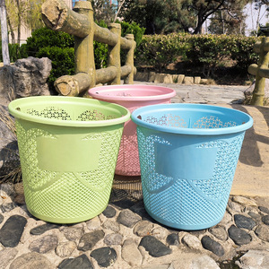 Plastic Storage <b>Baskets</b> Round <b>Stackable</b> For Clothes Toys Household Organizing Mixed Color Linyi Made - Product Image 4