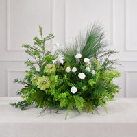 Witte Groene Handgemaakte Kunstbloemen Bruiloft Kerst Afstuderen Tafeldecoratie Bloemstuk Hotel Evenement Groothandel