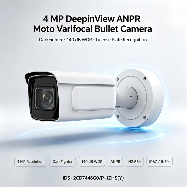 4MP DeepinView Motorized Varifocal Bullet ANPR Camera IEK-2CD7A46G0/P-IZHSY IEK-2CD7A46G0/P-IZHS