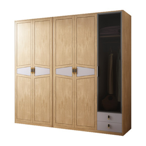 Nordischer Massivholz-Multifunktionsschrank Modernes Einfaches Wohnmöbel für Schlafzimmer Kleine Wohnung Kleiderschrank - Product Image 4
