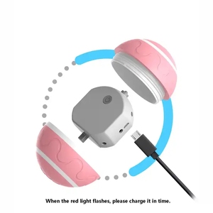 Juguetes interactivos recargables por USB para mascotas, bola enrollable luminosa automática para perros y gatos, novedad - Product Image 4