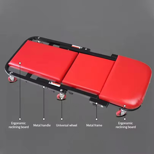 Chariot de mécanicien 2 en 1, tabouret Z facile à déplacer, avec 6 roulettes, s'allonger ou s'asseoir pour le garage, l'atelier de réparation automobile, la maison - Product Image 5