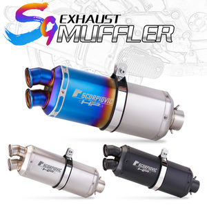 Silencieux d'échappement universel à Double trou de sortie en acier inoxydable modifié <span class=keywords><strong>DB</strong></span> <span class=keywords><strong>Killer</strong></span> pour moto <span class=keywords><strong>Z900</strong></span> NINJA400 R3 S9 - Product Image 2