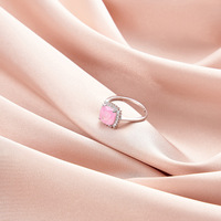 Mode S925 argent Sterling princesse carré zircon cubique bagues de fiançailles pour les femmes anniversaire promesse anneaux pour elle