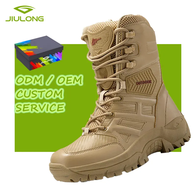 Classic Botas Waterproof Khaki Boots High Quality Outdoor Customization Boots Italian Leather Shoes For Men