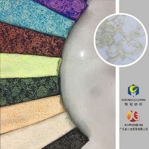 Tessuto in Pizzo Stile Chantilly con Motivo Floreale Elegante per Abiti da Sera e da Sposa di Lusso in <span class=keywords><strong>Oro</strong></span> e Verde - Product Image 3