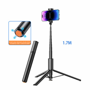 Trépieds de téléphone portable 3-en-1 <span class=keywords><strong>avec</strong></span> <span class=keywords><strong>télécommande</strong></span> et supports rotatifs pliables – Fournitures d'usine - Product Image 1