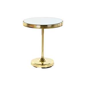 Brass Side <b>Table</b> with <b>Mirror</b> 42.5cm X 42.5cm X 49cm Gold - Product Image 2