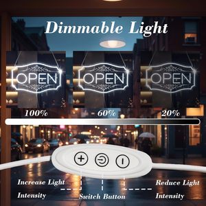 LED Open Neon <b>Sign</b> Indoor Dimmable USB Powered Shop Window <b>Sign</b> Decorative Ambient Light Indicator Light Customizable 5V 12V - Product Image 3