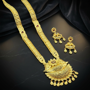 Wholesale 14K 18K 24K Micro Gold Filled AD Forming <b>Long</b> <b>Necklaces</b>, Traditional AD <b>Long</b> <b>Necklaces</b>, Indian Wedding Jewelry Set. - Product Image 4