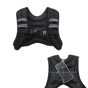 Chaleco con peso para correr y hacer ejercicio, ajustable, negro, equipo de ejercicio para adultos, chaleco de gravedad de color sólido - Product Image 5