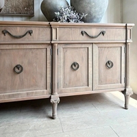 Console vintage rustique en bois massif, meuble d'entrée de style campagnard américain pour la maison et la vente en gros commerciale