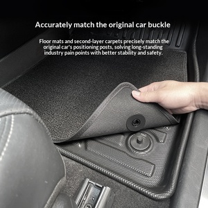 Protection de l'environnement, prévention des rayures, <span class=keywords><strong>tapis</strong></span> de sol de voiture imperméables à double couche en TPE pour <span class=keywords><strong>Mercedes</strong></span> Benz <span class=keywords><strong>Glc</strong></span> Gle Gla - Product Image 3