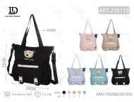 Borsa a tracolla HOBEN con stampa orso, in tessuto composito impermeabile, con tasca frontale con cerniera, per uso quotidiano, tutte le stagioni - Product Image 3