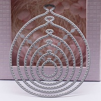 Fustelle per taglio di carta in metallo per scrapbooking, stile a strati a palloncino, per fai da te, artigianato e lavori manuali riciclati