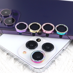 Protezione dell'obiettivo della fotocamera con glitter diamante bling in vetro temperato 9h all'ingrosso per la protezione dell'obiettivo della fotocamera <span class=keywords><strong>iphone</strong></span> - Product Image 3