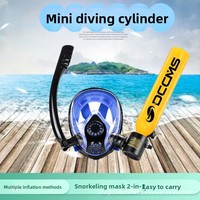HY Sports Ensemble d'équipement de plongée portable étanche en alliage d'aluminium pour la plongée libre, avec masque HD anti-buée et bouteille de respiration