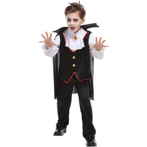 Jungen Mädchen Vampir Kostüm Kinder Halloween Kostüm mit Cape Kostüm