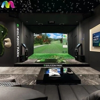 Simulador de Golf Virtual Profesional Mayeter con Proyección Interactiva, Más de 100 Estadios para Parques Deportivos Interiores
