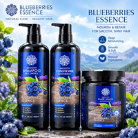 OEM EUNOMIA Blueberries Essence Smooth Oil Control Shampoo Tanpa Sulfat Pembersih Mendalam Kulit Kepala Anti Frizz Sampo Rambut Blueberry 900ml