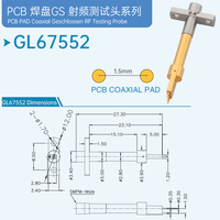 Sonde de test RF Good Linker GL67552 GSG, connecteur mâle SMPM pas de 1,5 mm, sonde de test coaxiale haute fréquence pour PCB micro-ondes