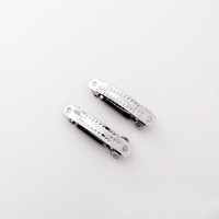 Petites barrettes métalliques françaises de 3 cm avec tube en caoutchouc noir antidérapant, pince à cheveux automatique pour accessoires de cheveux DIY pour enfants