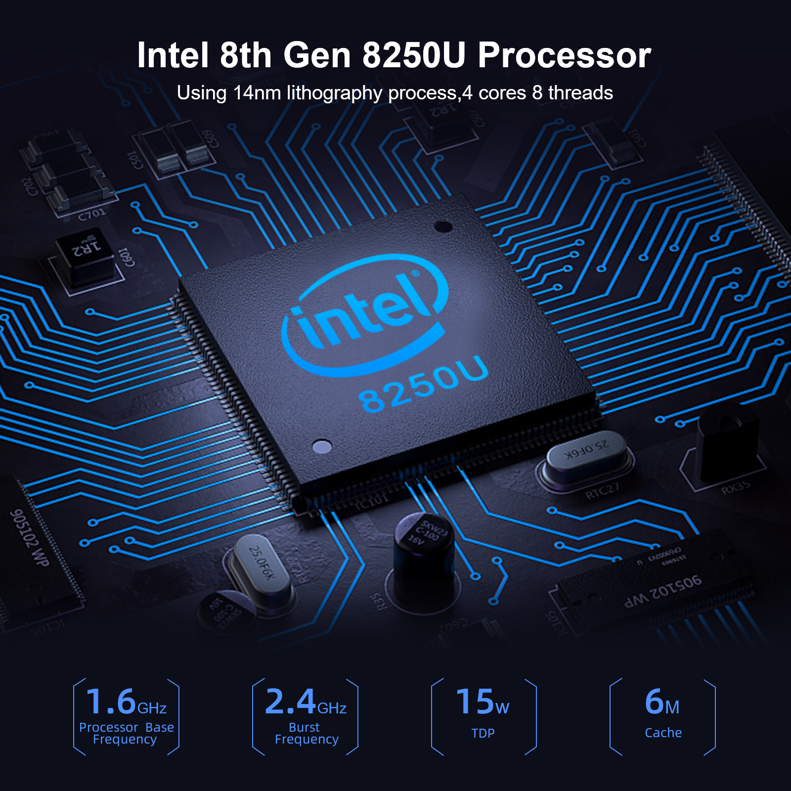 Mini Computer Server Box Intel HD 620 - Efficient Graphics for Desktop & Laptop