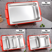 Ventes chaudes : Seau à glace isotherme à double paroi en acier inoxydable de 40 L avec pinces et 1/2/3 compartiments pour le camping