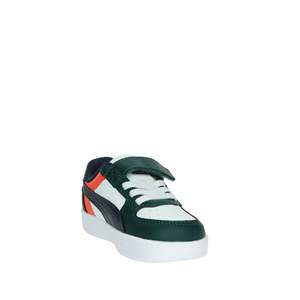 Puma Kids Sneakers White Green 21 <b>Velcro</b> Closure Casual <b>Shoes</b> - Product Image 5