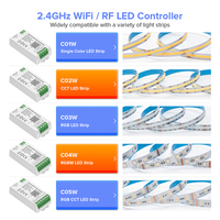 Smart BT RGBCCT RGB 5050 2835 Cob Strip 2.4G DC12V 24V Voix WIFI Rf Gradateur Alexa Rgbw Bande Lumineuse Led Contrôleur