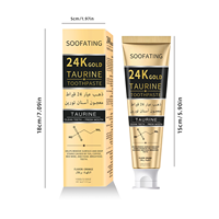 Vente en gros fabricant : Dentifrice à la taurine or 24K 120g, saveur orange fraîche, protection buccale et gingiva, blanchiment à domicile, personnalisable ODM/OEM