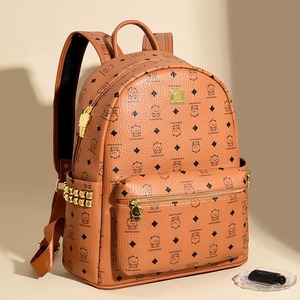 Women's Designer Portable Plush Waterproof PU Leather Laptop <b>Backpack</b> Stylish College Business Students Physiological - Product Image 5